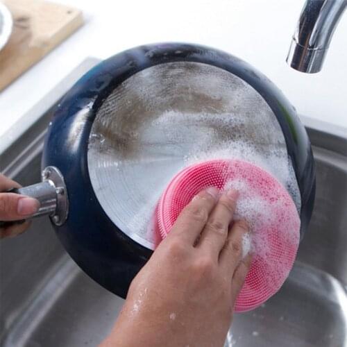 Magic Multifunction Cleaning Brushes Silicone Dish Bowl Scouring Pad Pot Pan Wash Brushes Kitchen Cleaner Washing Tool