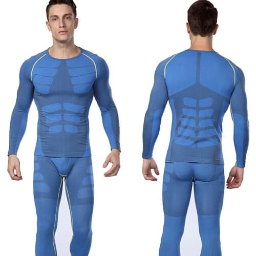 Fashion Mens Compression Shirts Teen Striped Long Sleeve T Shirt Fitness Men T-Shirts Tights Brand Clothing Quick Dry TShirts