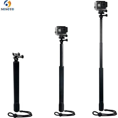 Handheld Extended Selfie Stick 360 degree rotation Adjustment Monopod for GoPro hero 7 6 5 SJCAM Xiaomi Yi Camera Accessories