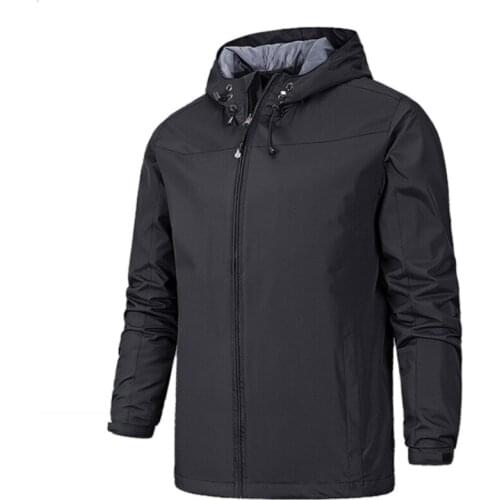 Mens Coat Solid Color Jacket Windproof Mountaineering Suit Single Layer Assault Suit Womens Coat Mens and Womens Windbreaker