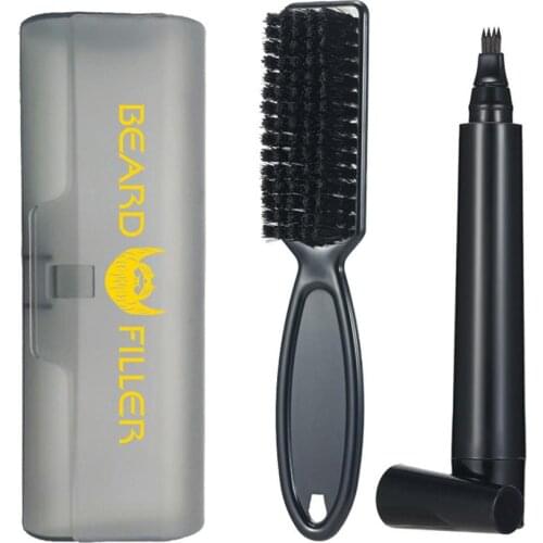 Beard Pencil Filler Four-pronged Waterproof Pen and Brush Set