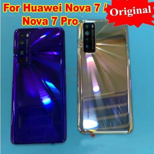 Original Best Battery Back Cover Housing Door Rear Case For Huawei Nova 7 / Nova 7 Pro Lid Phone Shell with Camera Glass Lens