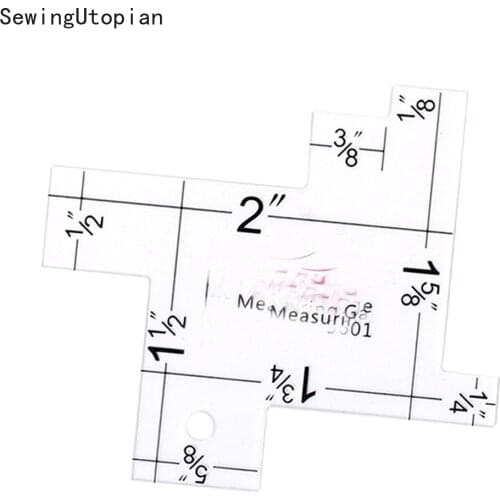 Transparent Quilting Sewing Patchwork Ruler Garment Tailor Design Manual Sewing Rulers Thickness Gauge