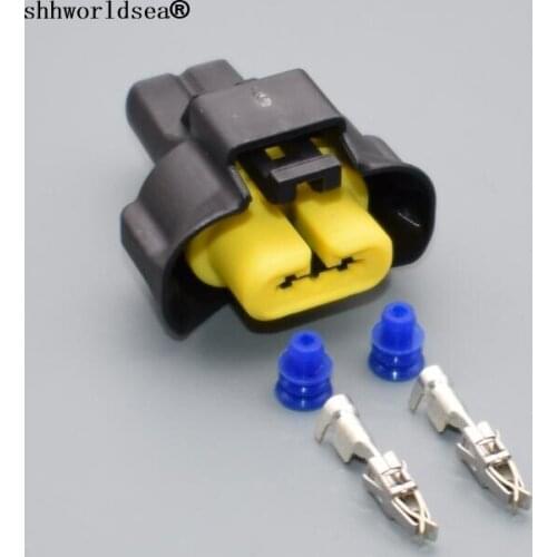 Shhworldsea 2 pin 2.8mm car passat fog lamp plug auto wire electrical female cable connector ST090521-01 for VW audi