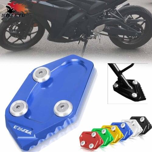 YZF R3 yzf Motorcycle Accessories Side Stand Foot Stand Enlarger Side Plate Foot shelf Extension For YAMAHA YZF-R3 2015 2016