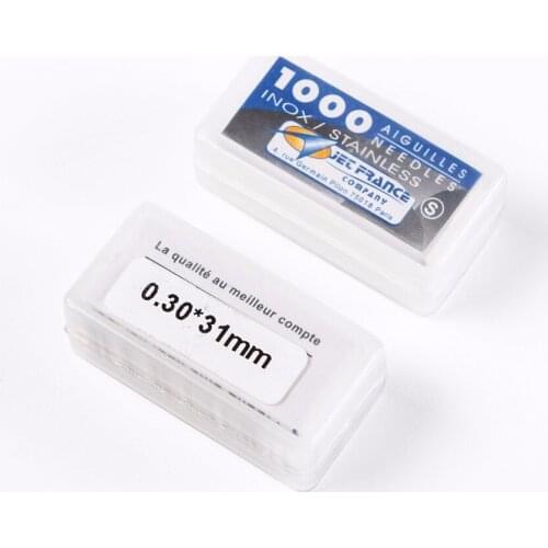 10Boxes 316SS 0.30X3mm Mixed Lots 1000pcs/box Packaged Aiguilles Jet France High Grade Professional Loose Tattoo Needles Price
