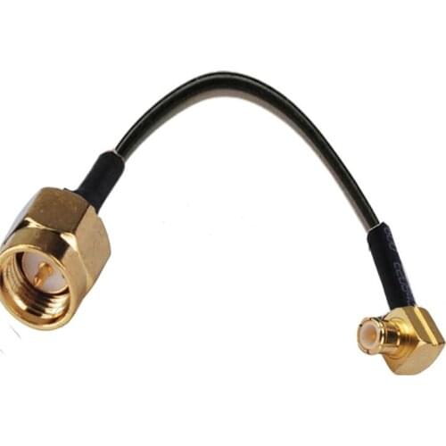 10pcs SMA Male Straight to MCX Male Right Angle Connector RF Extension Pigtail coax Cable RG174 10/15/20/30/50cm