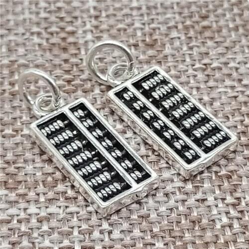 925 Sterling Silver Abacus Charms Counting Frame Calculate Pendants for Bracelet Necklace