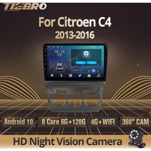 2DIN Android 10 Car Radio For Citroen C4 2013-2016 Car Multimedia Player GPS Navigation Stereo Receiver Auto Radio DSP Car Video