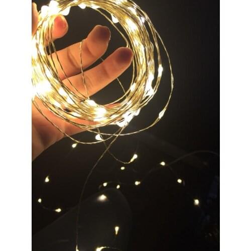 Freen Shipping Romantic 10M 100LED Battery powered Charming Warm white Christmas Home Outdoor Wedding Fairy String Light