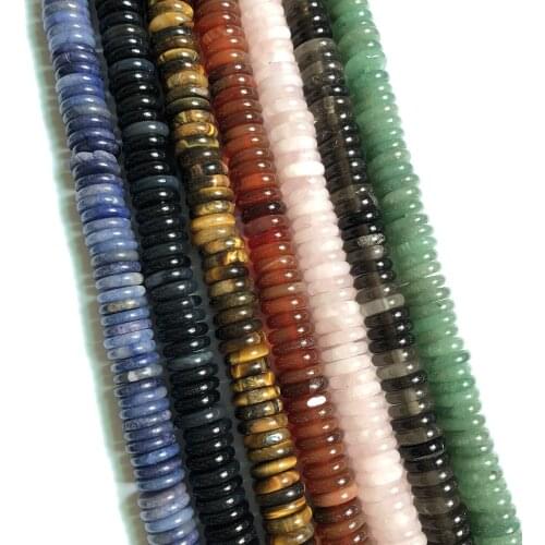 Wholesale 1string 15.5“ Natural Gem Stone Loose Beads,2x12mm Coin Spacer Beads,Loose Gemstones Jewelry Making Beads