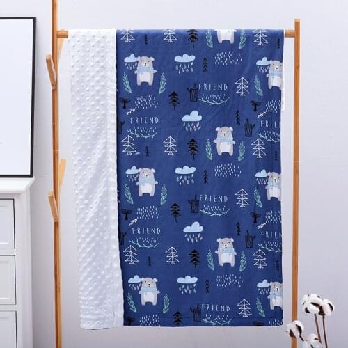 LuMengYi Baby Blanket Minky Newborn Thin Summer Blanket Kids Girl Boy Toddler Bedding Swaddle Stroller Blanket Lion 110*75cm