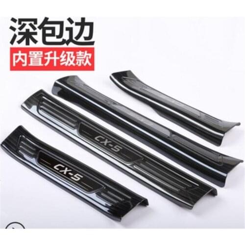 For Mazda CX-5 CX5 Accessories Car door sill protector scuff plate Trim stainless steel protection Plates Cover 2017- 2020