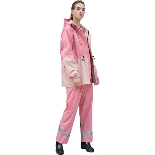 Fashion Cute Raincoat Adult Pink Female Raincoat Windproof Lightweight Waterproof Capa De Chuva Das Mulheres Rain Gear DD60YY