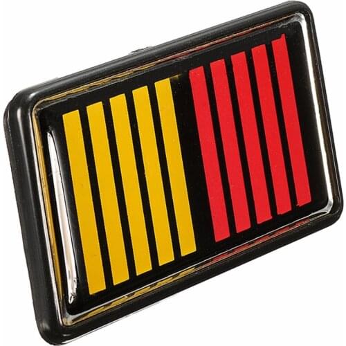 1set Ralliart Stripe Bar Grille Emblem Badge Red Yellow Black For Mitsubishi Ralliart Grill Emblem Decoration Style