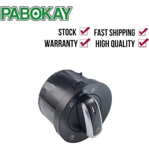 Chrome Headling Fog Lamp Control Switch For VW Caddy III Touran Jetta Golf V VI 5 6 Passat B6 CC Rabbit OEM 3C8941431B
