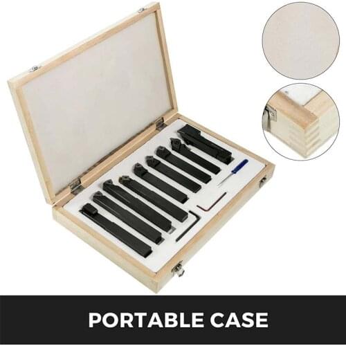 12mm 14mm 16mm 9pcs indexable carbide turnnig tools lathe set With Carbide Inserts For Semi-finishing and Finishing Operations