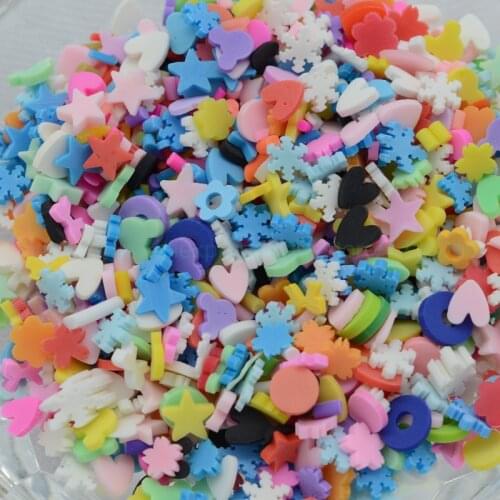 65g Polymer Clay Slices Material Simulation Ice Cream Cake Chocolate Sprinkles Sugar Needle Scrapbook Decoration Slimes filling