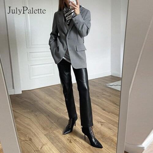 Женские кожаные брюки JulyPalette China At AliExpress