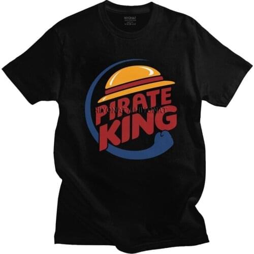 Kawaii One Piece Pirate King T Shirts Men Short Sleeved Luffy T-shirts Casual Tee Pre-shrunk Cotton Regular Fit Tshirts Gift