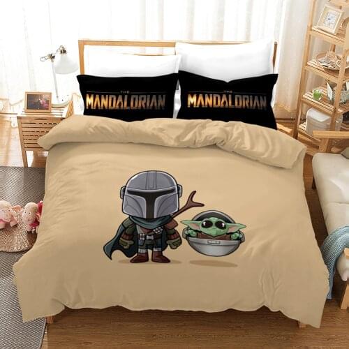 Yoda Duvet Cover Set for Kids Adults Nordic Bed Set Fans 3D Quilt Star Wars Bedding Set King Size Bedclothes Boys Home Textiles