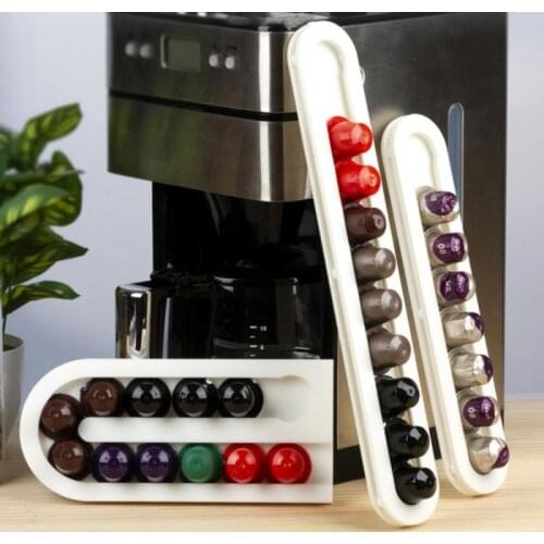Creative Acrylic Coffee Capsule Holder Stand Rotary Coffee Pod Rack Coffeeware Coffee Storage Rack Shelve Organizer Holder Sets