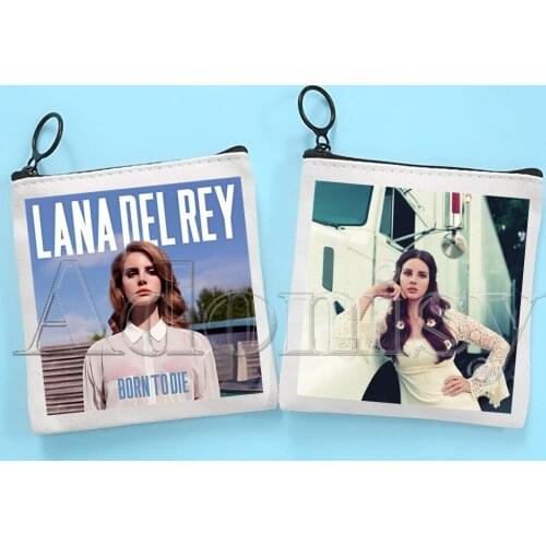 Lana Del Rey Hand-painted Wallet Blank Canvas Pure White Cloth Bag Customized Hand-painted Small Coin Bag