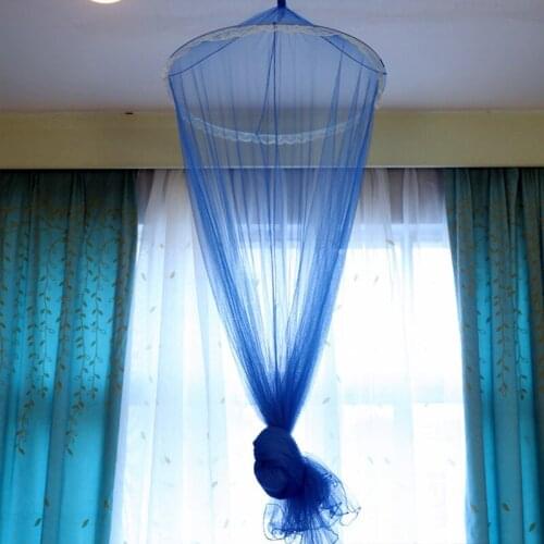Summer Elegant Hung Dome Mosquito Net For Double Bed Summer Polyester Mesh Fabric Home bedroom Outside Baby Adults Hanging Decor