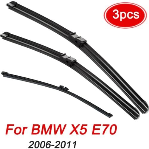 MIDOON Wiper Front Rear Wiper Blades Set For BMW X5 E70 2006 - 2011 2007 Windshield Windscreen Front Rear Window 24"+20"+15"