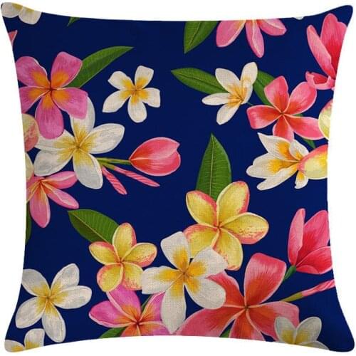 45cm*45cm Parrots and bright flowers design linen/cotton throw pillow covers couch cushion cover home decorative pillows