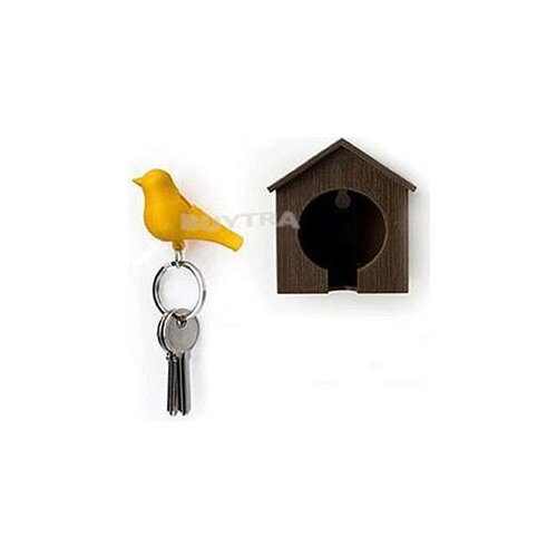 New Arrival Lover Sparrow Birdhouse Keychain Home Wall Hook Bird Nest Holder Key Ring Gifts