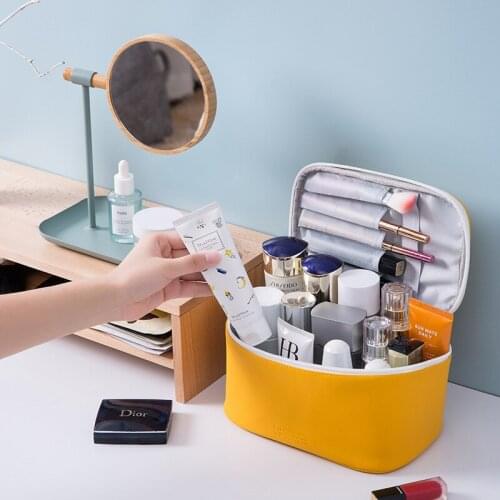 New Waterproof Cosmetic Bag Necessaire Travel Organizer Make up Box Toiletry Kit Wash Bag Large Papacity Women Makeup Pouch