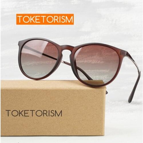 Toketorism Fashion TR90 Frame Sun glasses for Men Polarized Female Gradient Sunglasses Driving Glasses