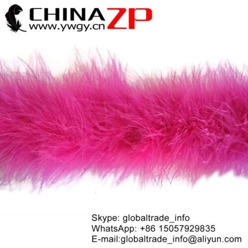 Wholesale and Retail from CHINAZP Factory 50 yards/lot 20g Dyed Fuchsia Turkey Marabou Feathers Boa