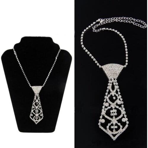 Necklace necktie necklace hollow-out metal dress accessories necktie pendant
