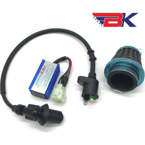 Racing AC CDI Box 6 Pin & Ignition Coil Air Filter for GY6 50 70 125 150cc Go Kart ATV