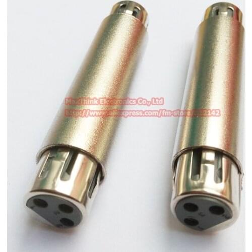 Lock Microphone Audio Adapter Connector 3pin XLR Female to Female Extension Converter,XLR 3P Female Coupler,5pcs,free shipping