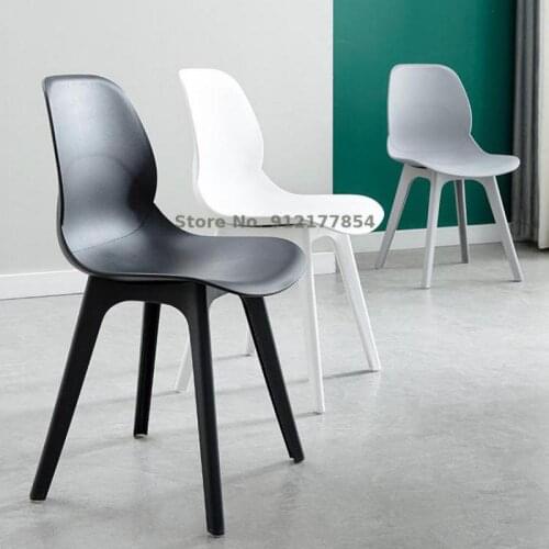 Nordic Simple Backrest Dining Chair Ergonomic Sedentary Comfortable Chair Home Creative Leisure Stool Thickened