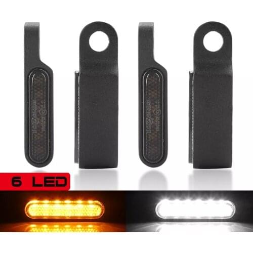 Motorcycle LED Turn signals Dual Color Mini Metal Turn signal lamp Indicators Flasher Day Running light For Cafe Racer Scooter
