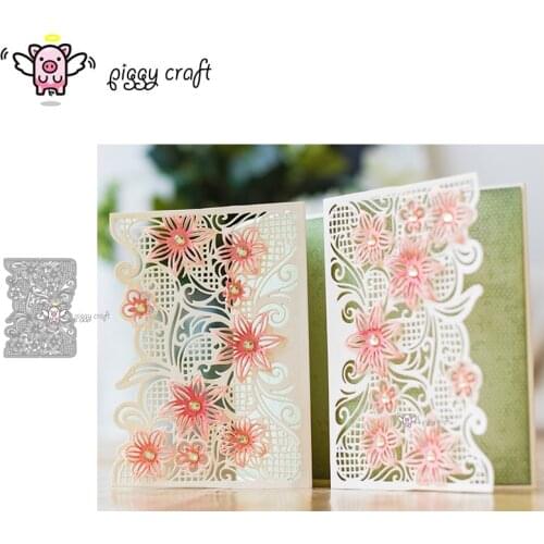 Piggy Craft metal cutting dies cut die mold Dual-use flower frame Scrapbook paper craft album card punch knife art cutter die
