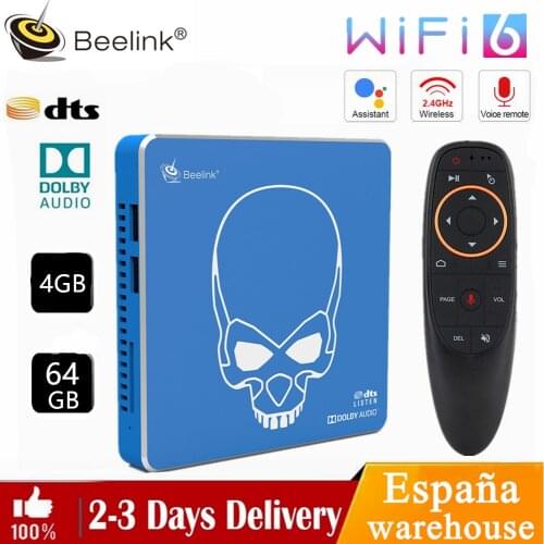 Beelink TV Box GT King Pro Smart Android 9.0 Box Hi-Fi Lossless Sound 4K Amlogic S922X-H 4G 64G BT4.1 Voice Control Set Top Box