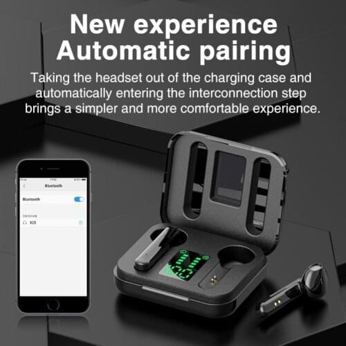 Creativity Design L12 TWS Wireless Bluetooth Earphone High Sound Quality Waterproof In-Ear Headset Smart Display Charging Box