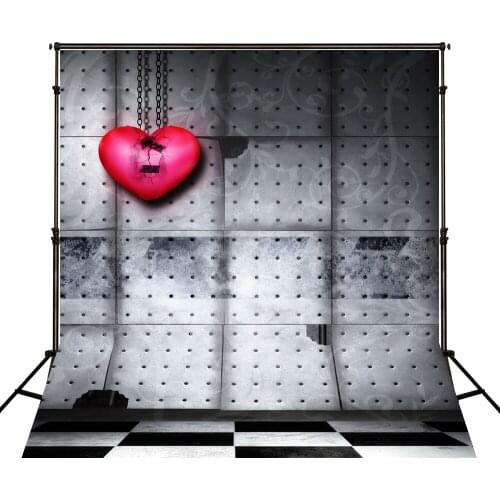 VinylBDS 200x300cm Wedding Photography Backdrops Broken Heart Repaired ValentineS Day Brick Wall Photography Backdrops ZJ