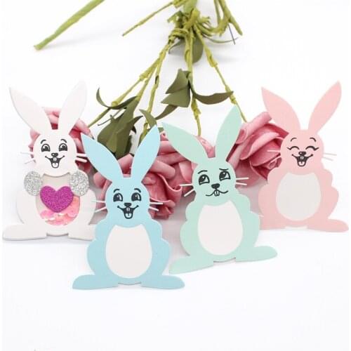 YPP CRAFT Rabbit Face Transparent Stamp And Cutting Dies for DIY Scrapbooking/Card Making/Kids Fun Decoration Supplies