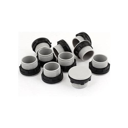 1/2" PT Thread Gray Plastic Circle Button Switch Panel Plugs
