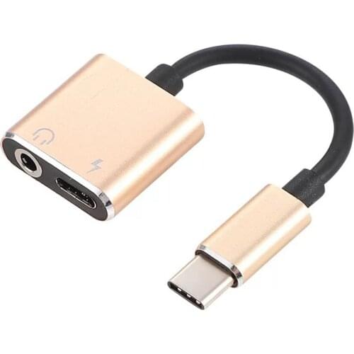 2 In 1 USB Type C to 3.5mm Jack Earphone Adapter Charger Cable Aux Audio Splitter Converter For Xiaomi Mi 6 8 For Huawei P20 Pro