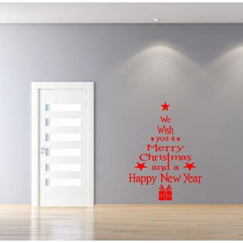 2021 new Fashion Christmas Tree Wall Sticker Vinyl Removable Wall Stickers Home Wall Decor Poster