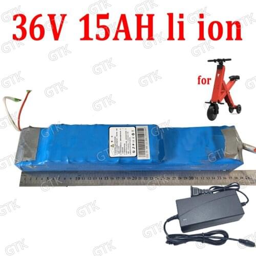 36v 15Ah electric bicycle lithium battery no 36v 12.5Ah li-ion for 36v 500w 750w foldable electric scooter portable + 2A charger