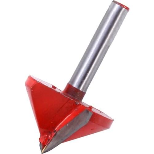 4 Pcs/Set CNC 60/90/120 Degree Router Engraving V Groove Bits Round Shank Tungsten Steel Groove Bits