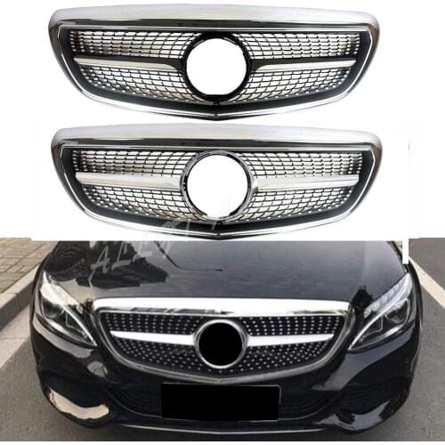 Car Front Racing Grill Pharos Z-LABEL For Mercedes Benz E-Class W213 2016 2017 2018 2019 2020 Chrome Black